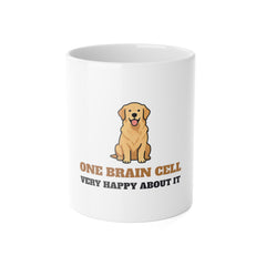 One Brain Cell, Very Happy About It Golden Retriever Mug | Golden Retriever Gift