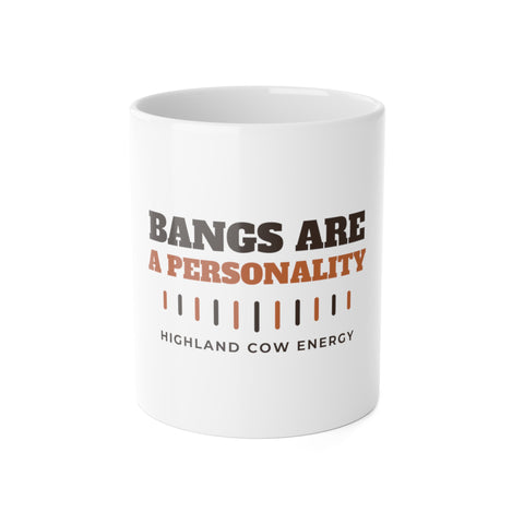 Highland Cow Mug - Bangs Are a Personality Coffee Cup | Highland Cow Gift