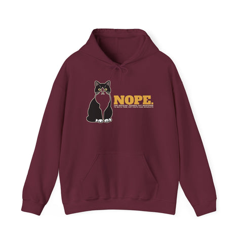 Nope. Funny Tuxedo Cat Hoodie | Tuxedo Cat Lover Gift