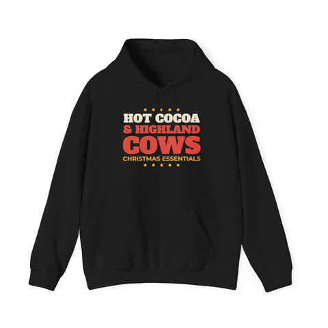 Hot Cocoa and Highland Cows Christmas Hoodie