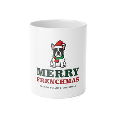 French Bulldog Christmas Mug | Merry Frenchmas Frenchie Coffee Cup | Frenchie Mom Dog Christmas Gift