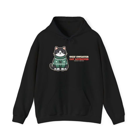 Cat Approved Ugly Christmas Sweater Hoodie