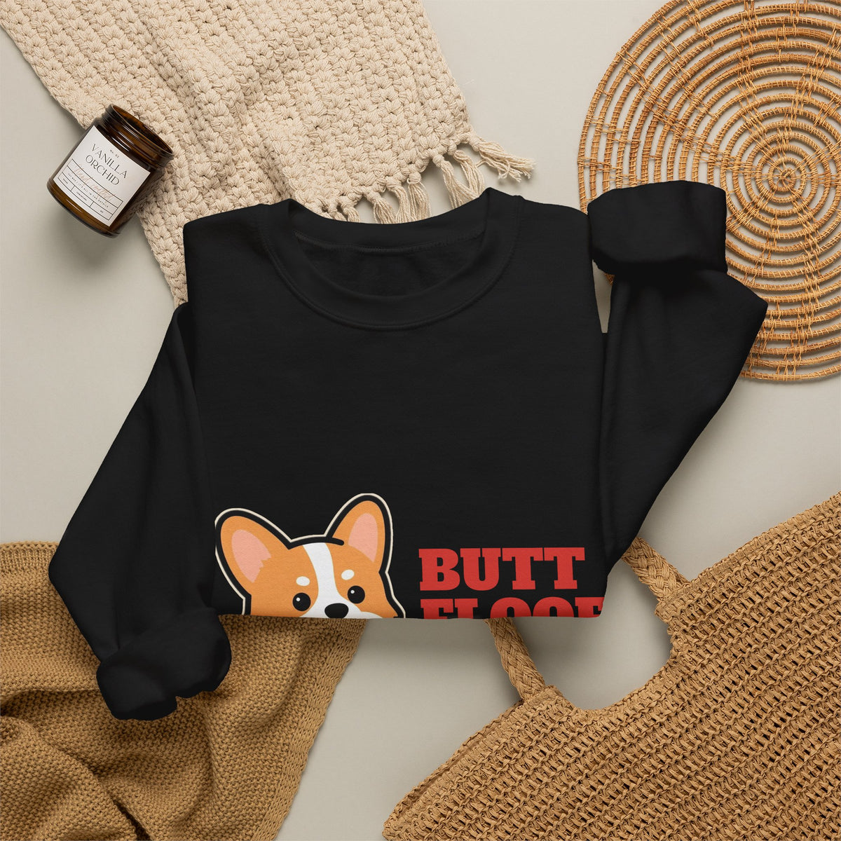 Corgi Butt Floof Appreciation Club Crewneck Sweatshirt | Corgi Gift