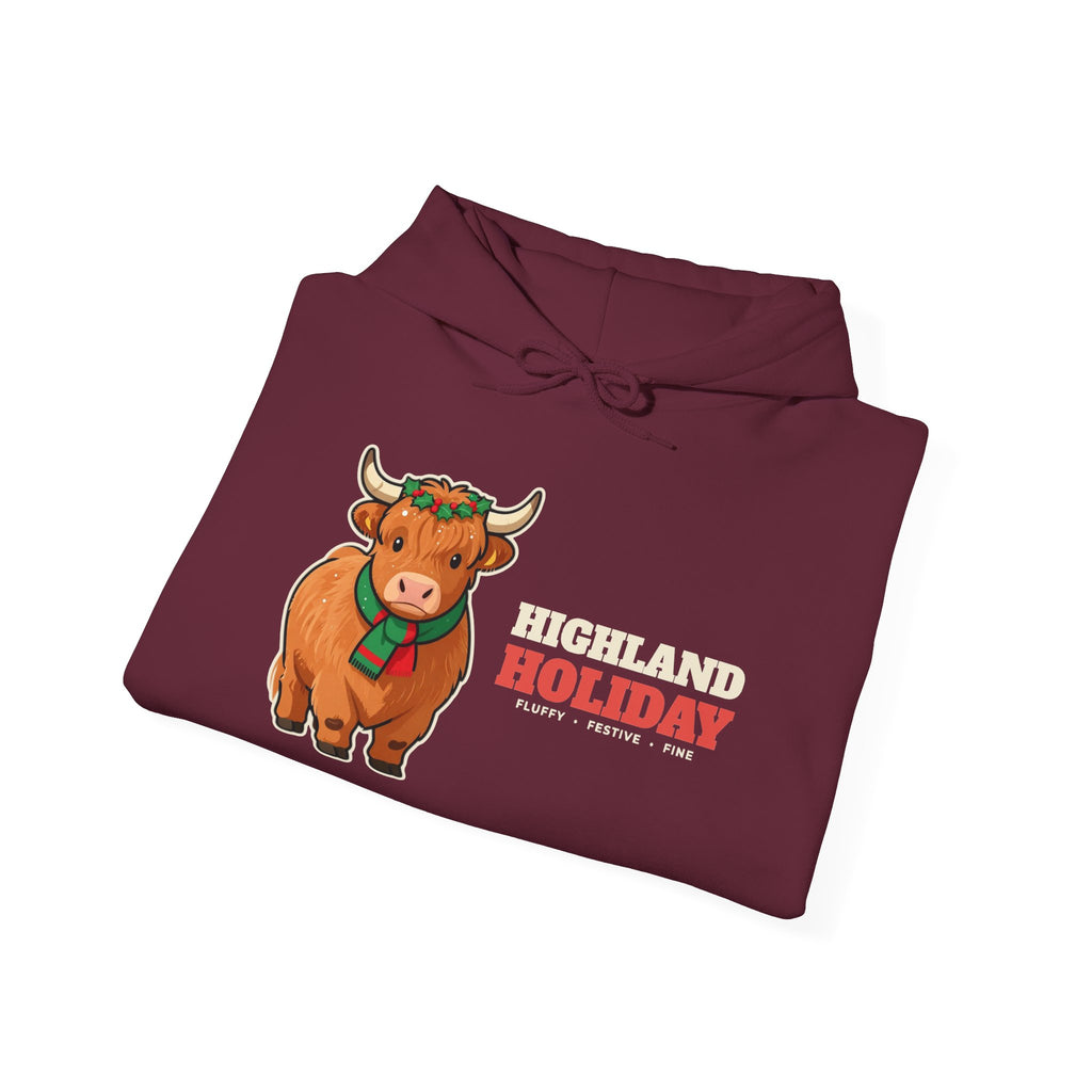 Highland Holiday Cow Christmas Hoodie