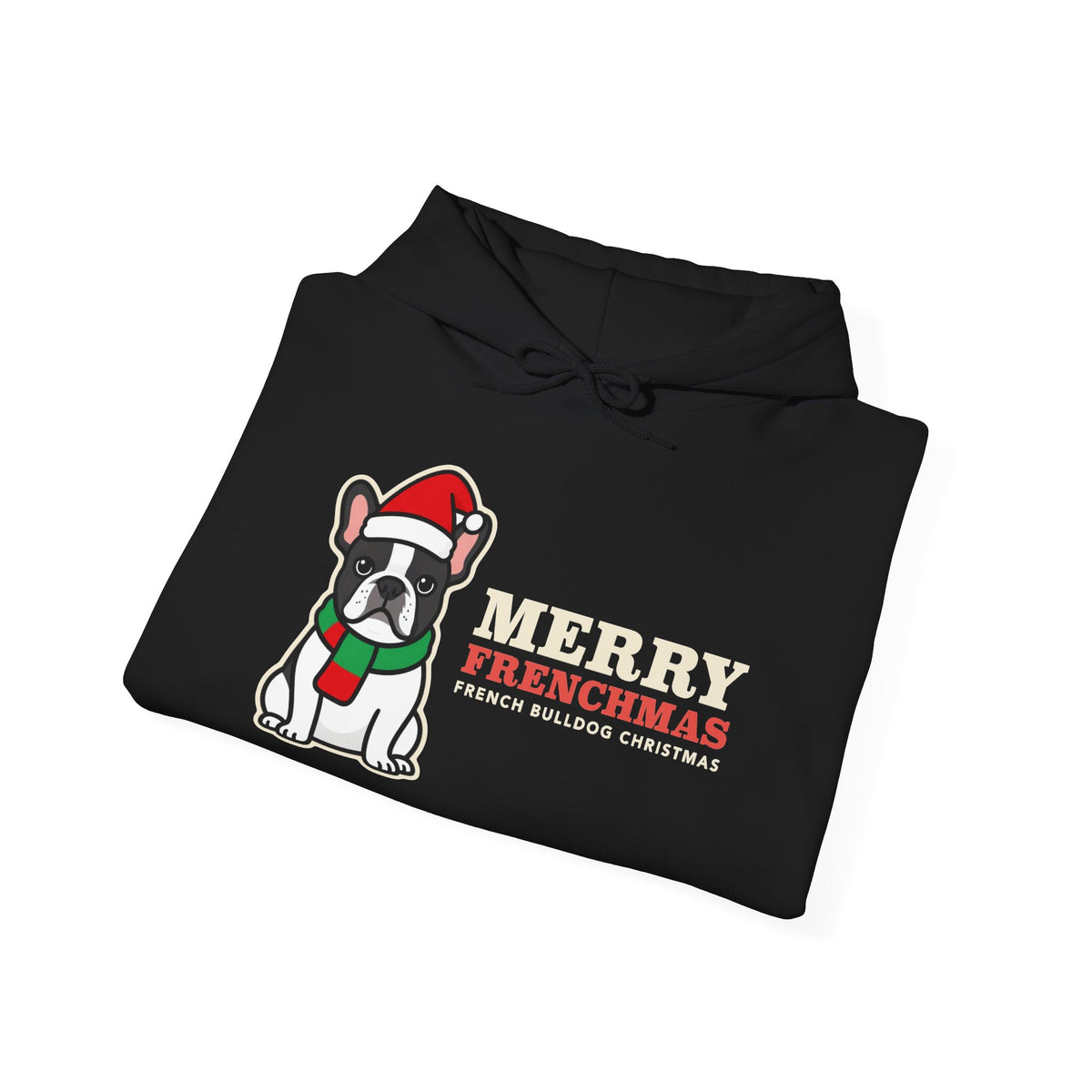 French Bulldog Christmas Hoodie | Merry Frenchmas Frenchie Sweatshirt | Frenchie Mom Dog Christmas Gift