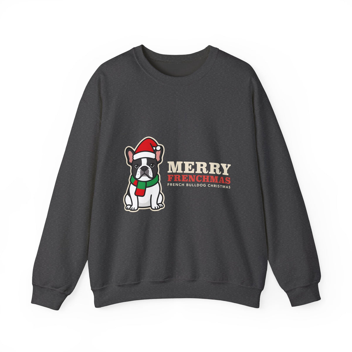 French Bulldog Christmas Crewneck Sweatshirt | Merry Frenchmas Frenchie Sweatshirt | Frenchie Mom Dog Christmas Gift