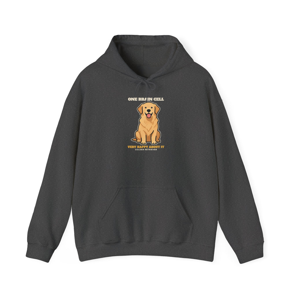 One Brain Cell, Very Happy About It Golden Retriever Hoodie | Golden Retriever Gift
