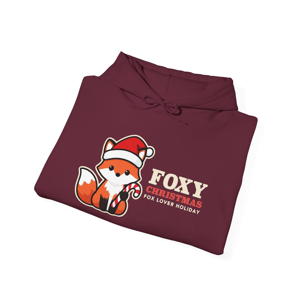 Fox Christmas Hoodie | Cute Fox Santa Hat Christmas Sweatshirt | Fox Lover Christmas Gift