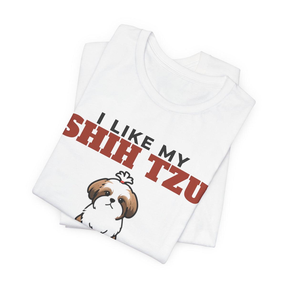 I Like My Shih Tzu, Cold Beer and Maybe 3 People Tee | Funny Shih Tzu Dad Gift