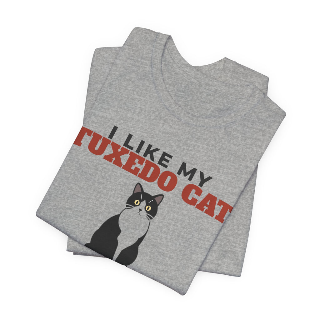 I Like My Tuxedo Cat, Cold Beer and Maybe 3 People Tee | Funny Tuxedo Cat Dad Gift