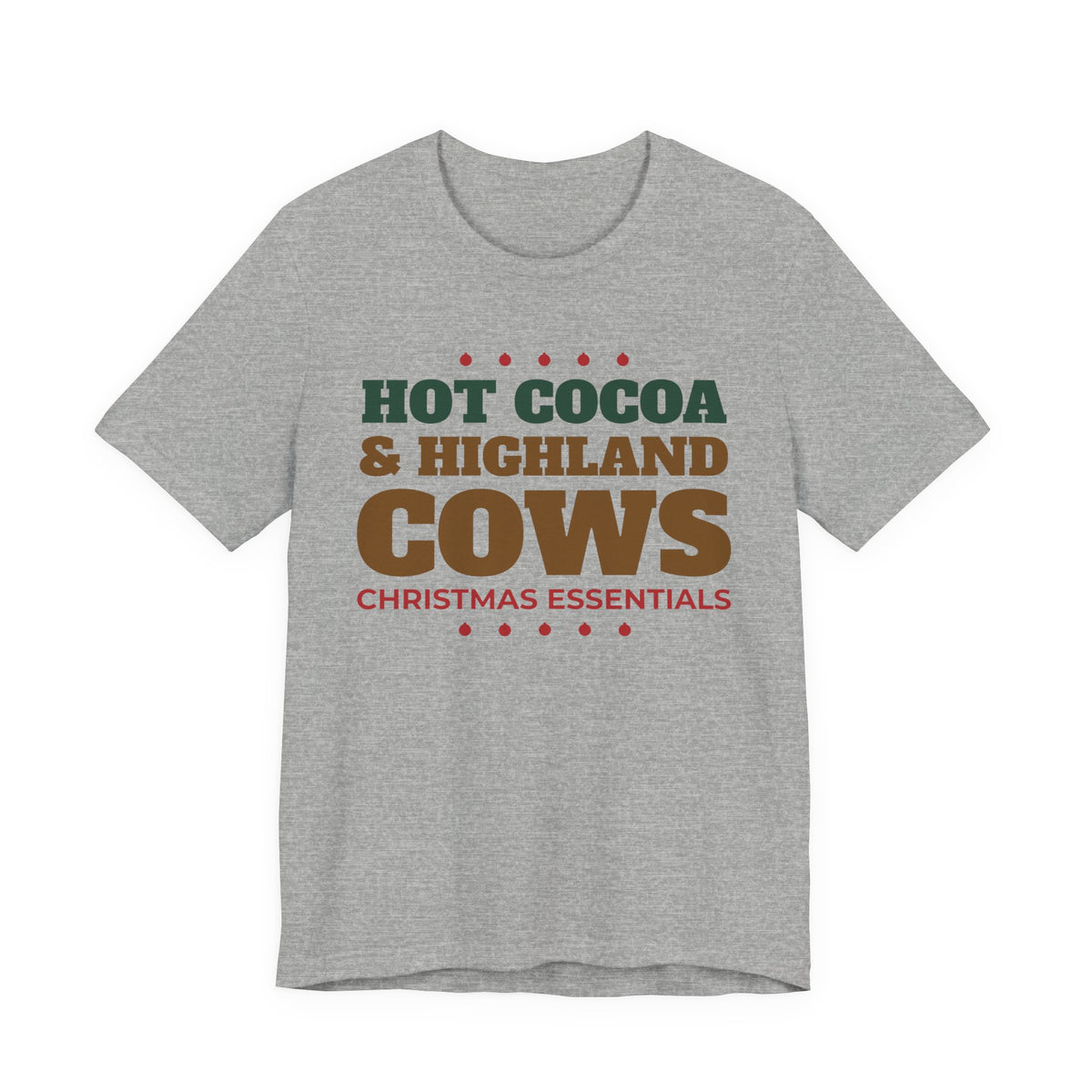 Hot Cocoa and Highland Cows Christmas Tee