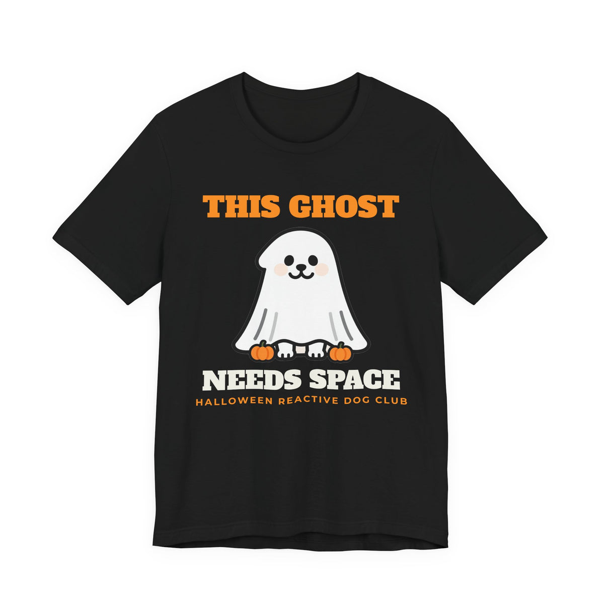 Halloween Dog Shirt - This Ghost Needs Space Tee - original t-shirt design by Pastime Goods