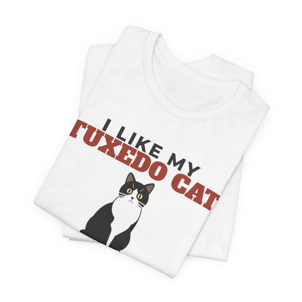 I Like My Tuxedo Cat, Cold Beer and Maybe 3 People Tee | Funny Tuxedo Cat Dad Gift