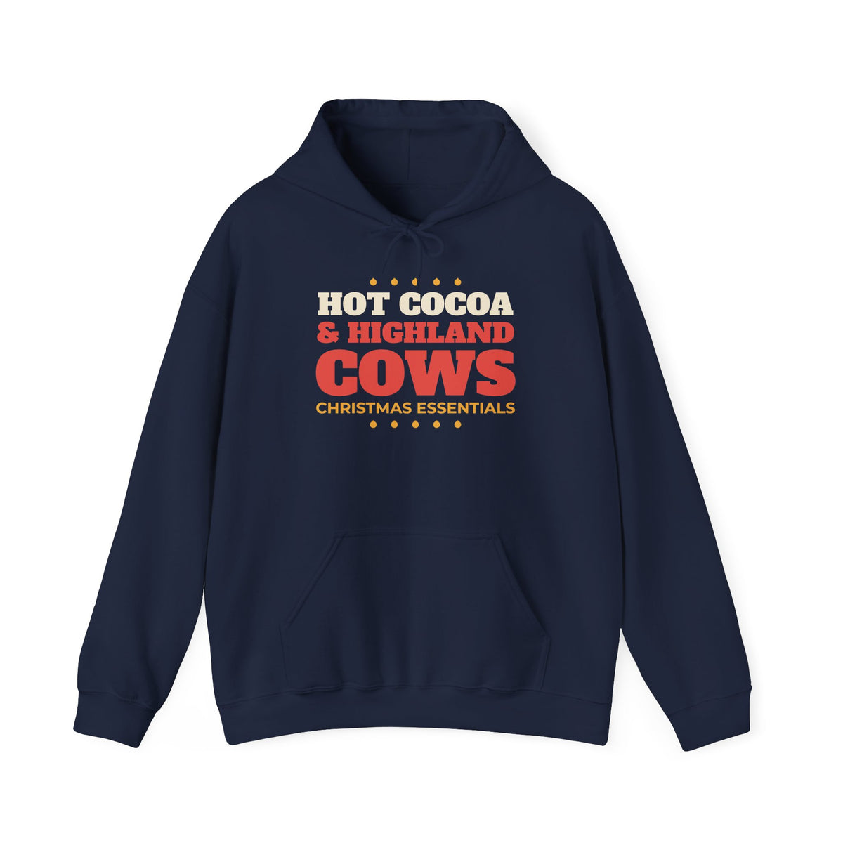 Hot Cocoa and Highland Cows Christmas Hoodie