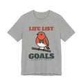 Birdwatching Shirt with the Life List Goals design in athletic heather