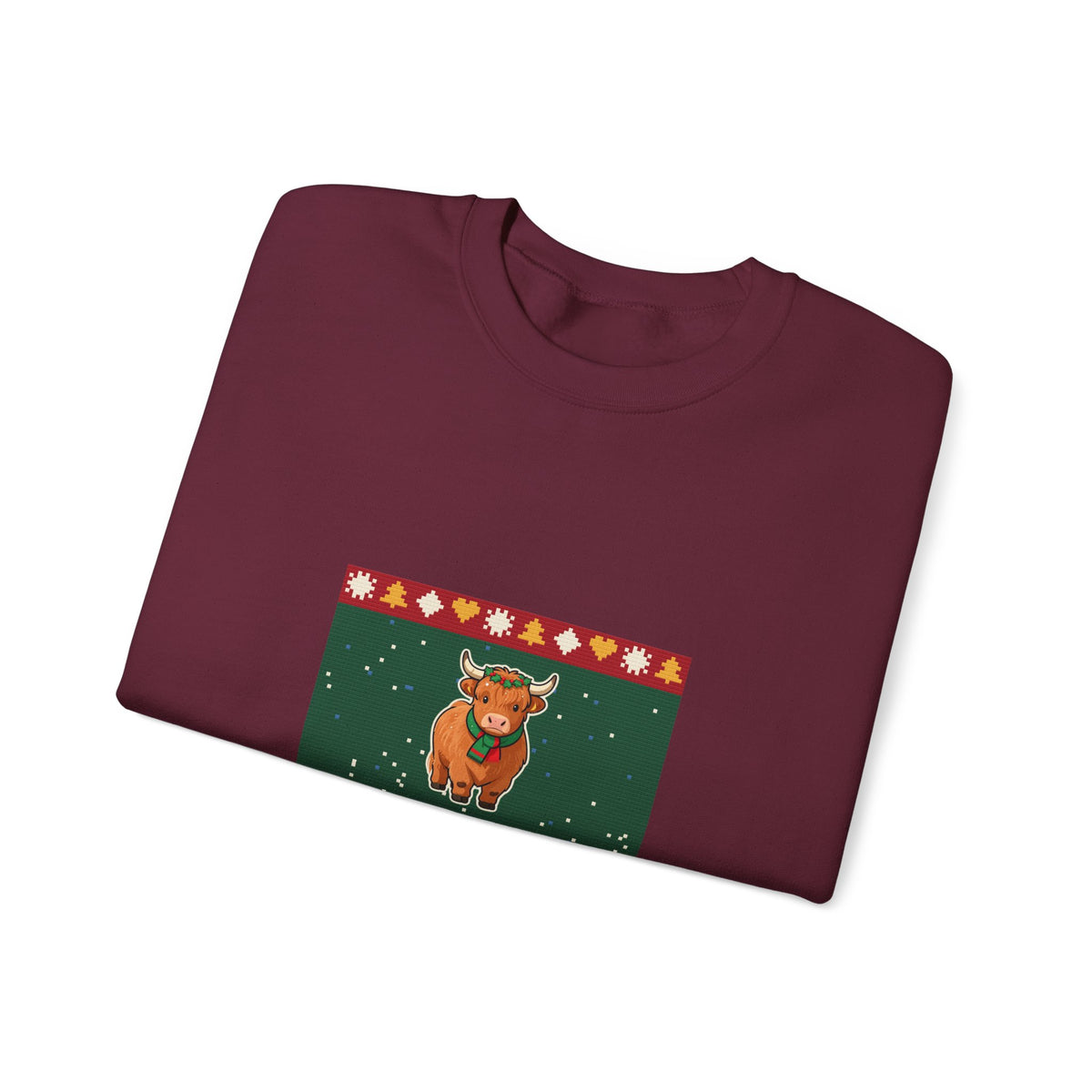 Moo-ry Christmas Ugly Sweater Crewneck Sweatshirt