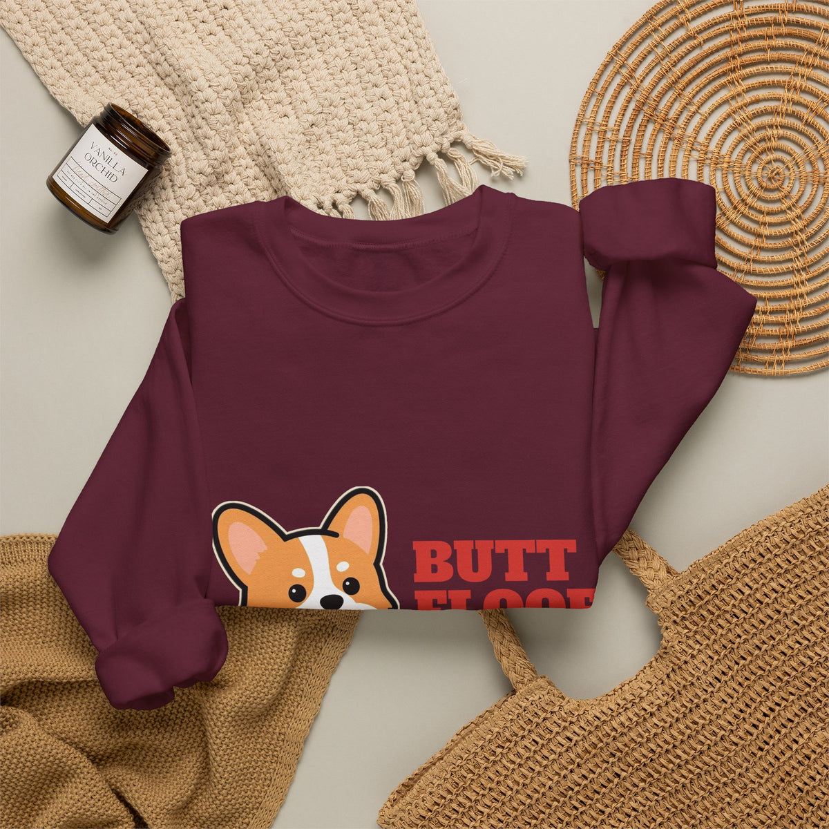 Corgi Butt Floof Appreciation Club Crewneck Sweatshirt | Corgi Gift