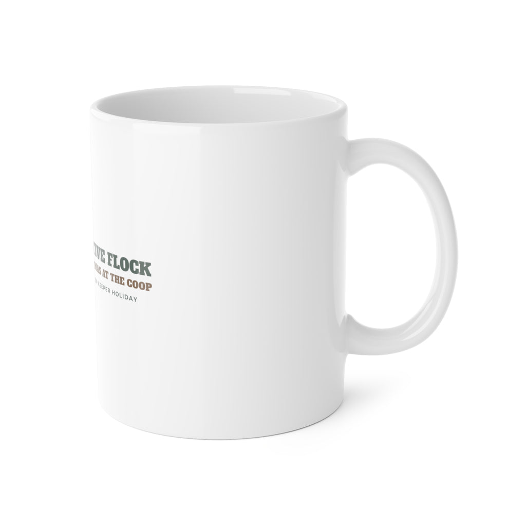 Festive Flock Chicken Christmas Mug