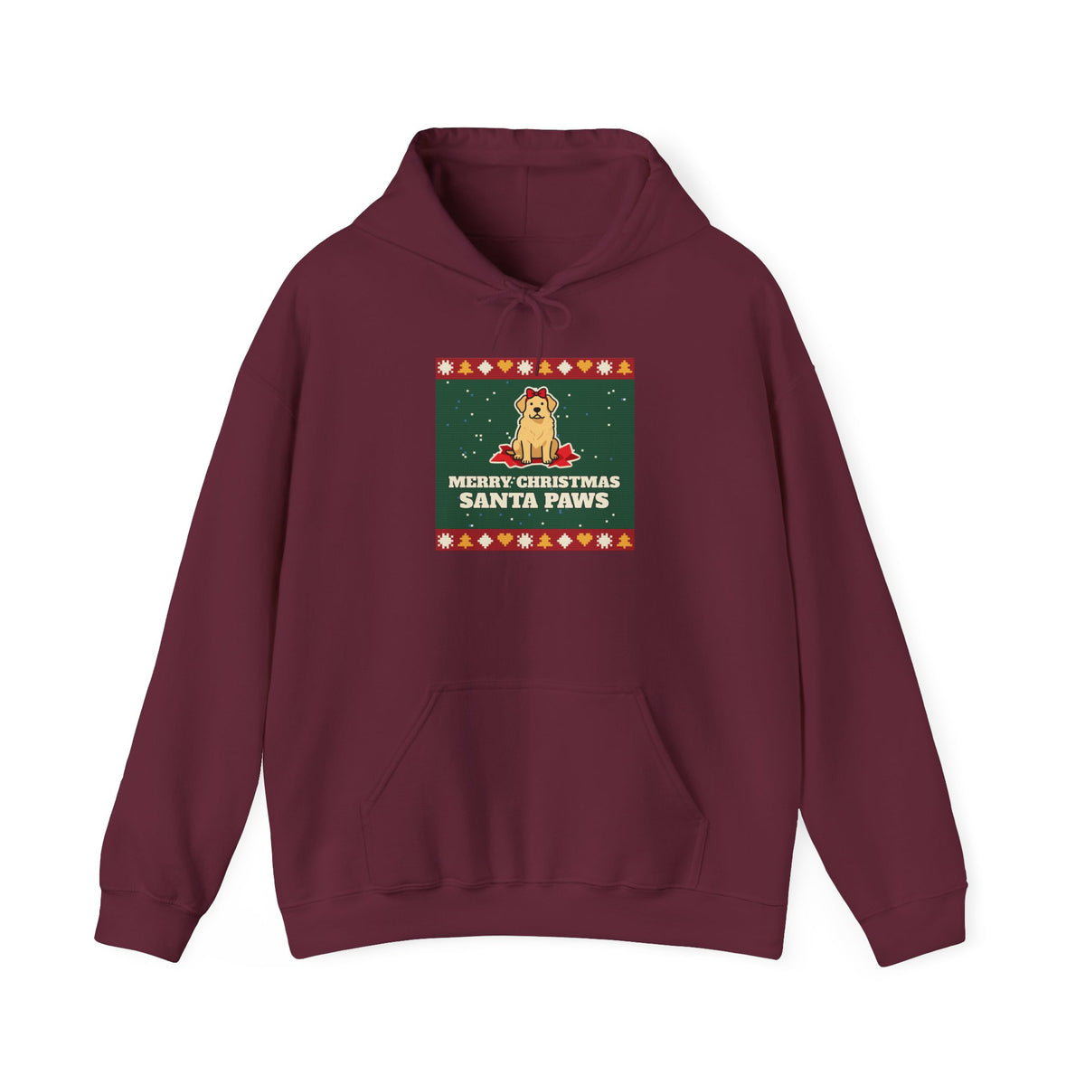Santa Paws Ugly Christmas Sweater Hoodie