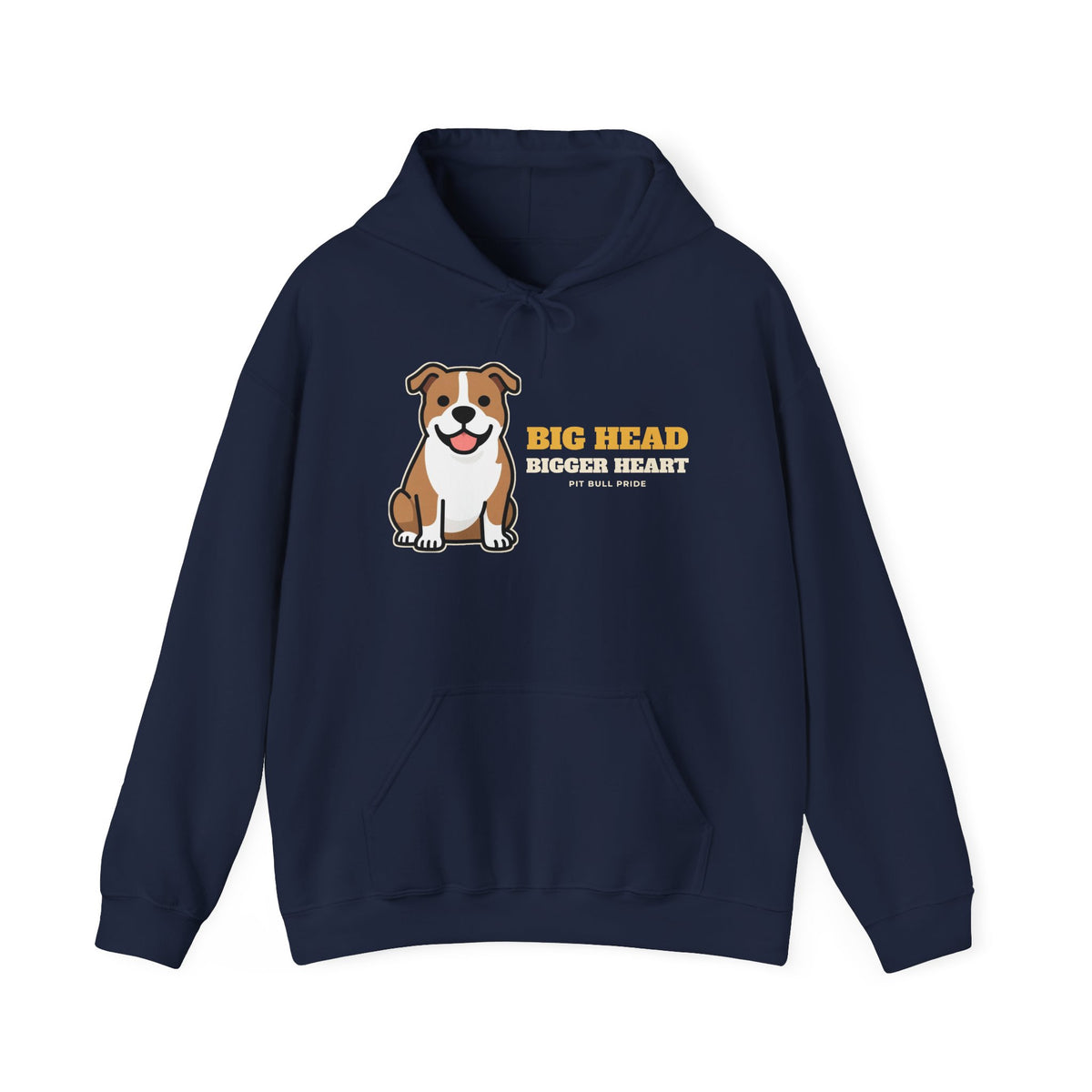 Big Head, Bigger Heart Pit Bull Hoodie | Pit Bull Gift