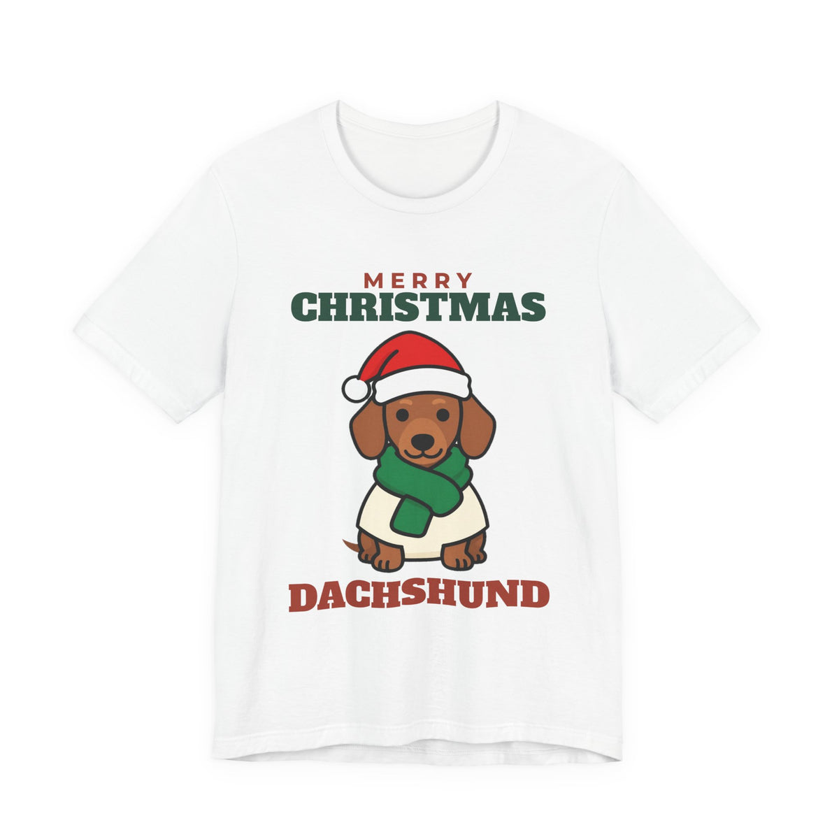 Christmas Dachshund tee, Merry Christmas dachshund gift by Passtime Goods