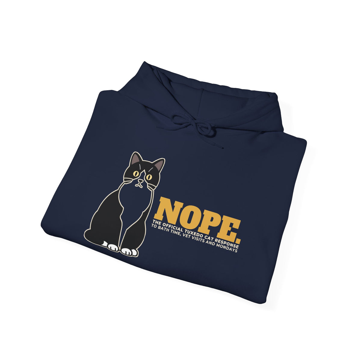 Nope. Funny Tuxedo Cat Hoodie | Tuxedo Cat Lover Gift