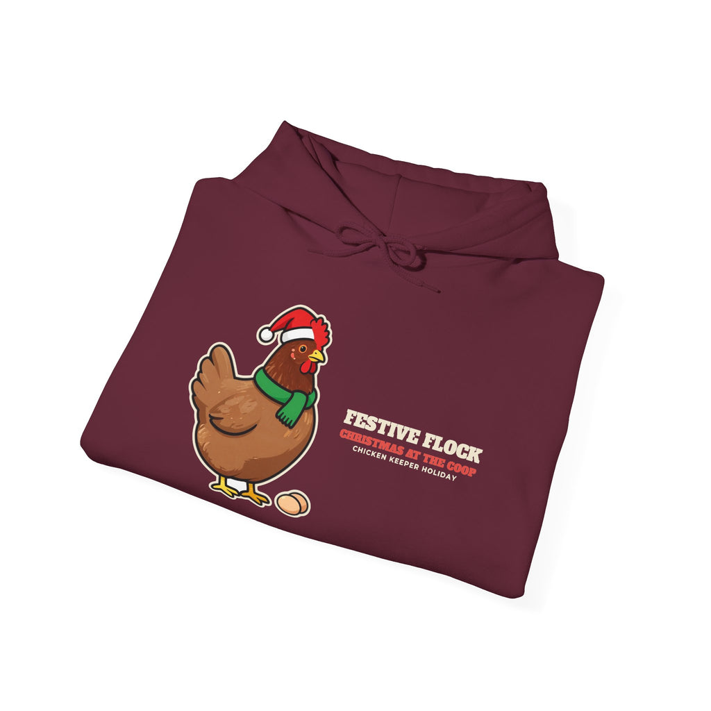 Festive Flock Chicken Christmas Hoodie