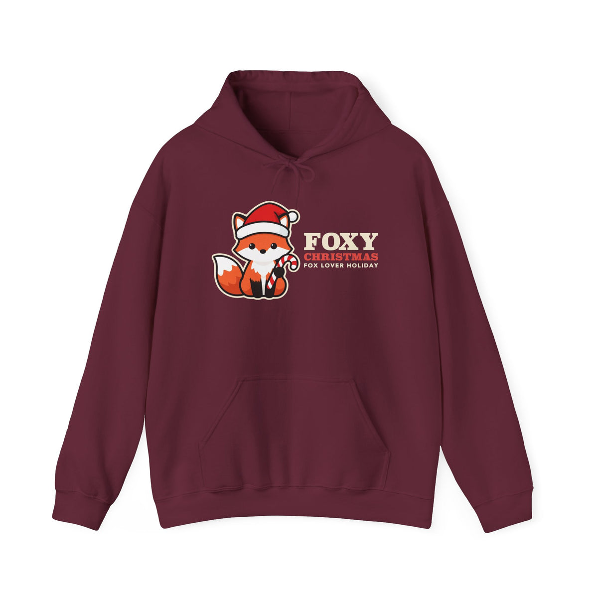 Fox Christmas Hoodie | Cute Fox Santa Hat Christmas Sweatshirt | Fox Lover Christmas Gift