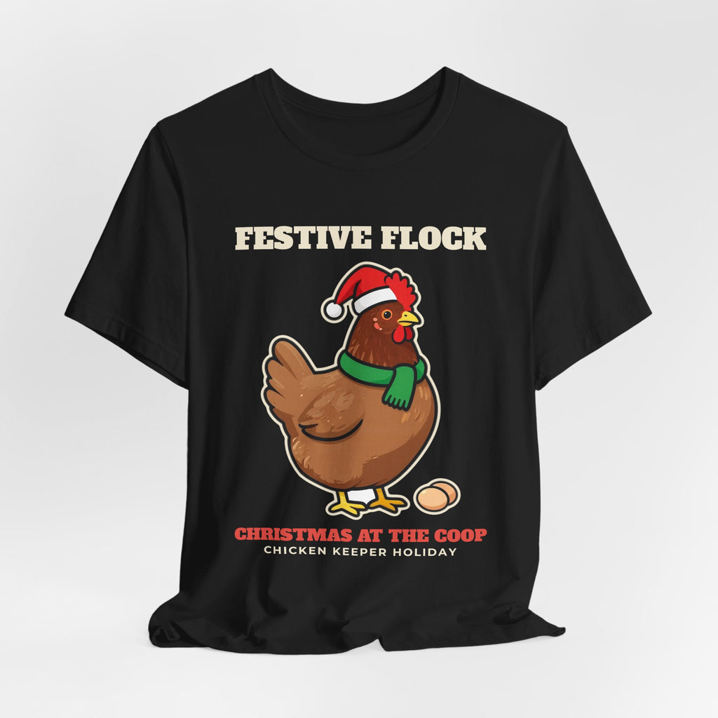 Festive Flock Chicken Christmas Tee