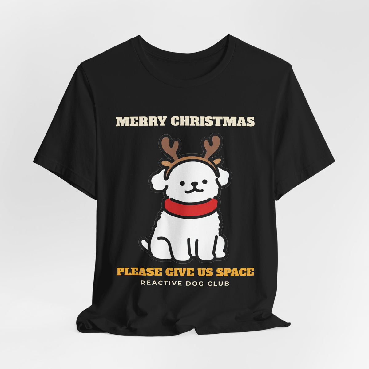 Reactive Dog Christmas Shirt - Please Give Us Space Tee | Dog Mom Christmas Gift