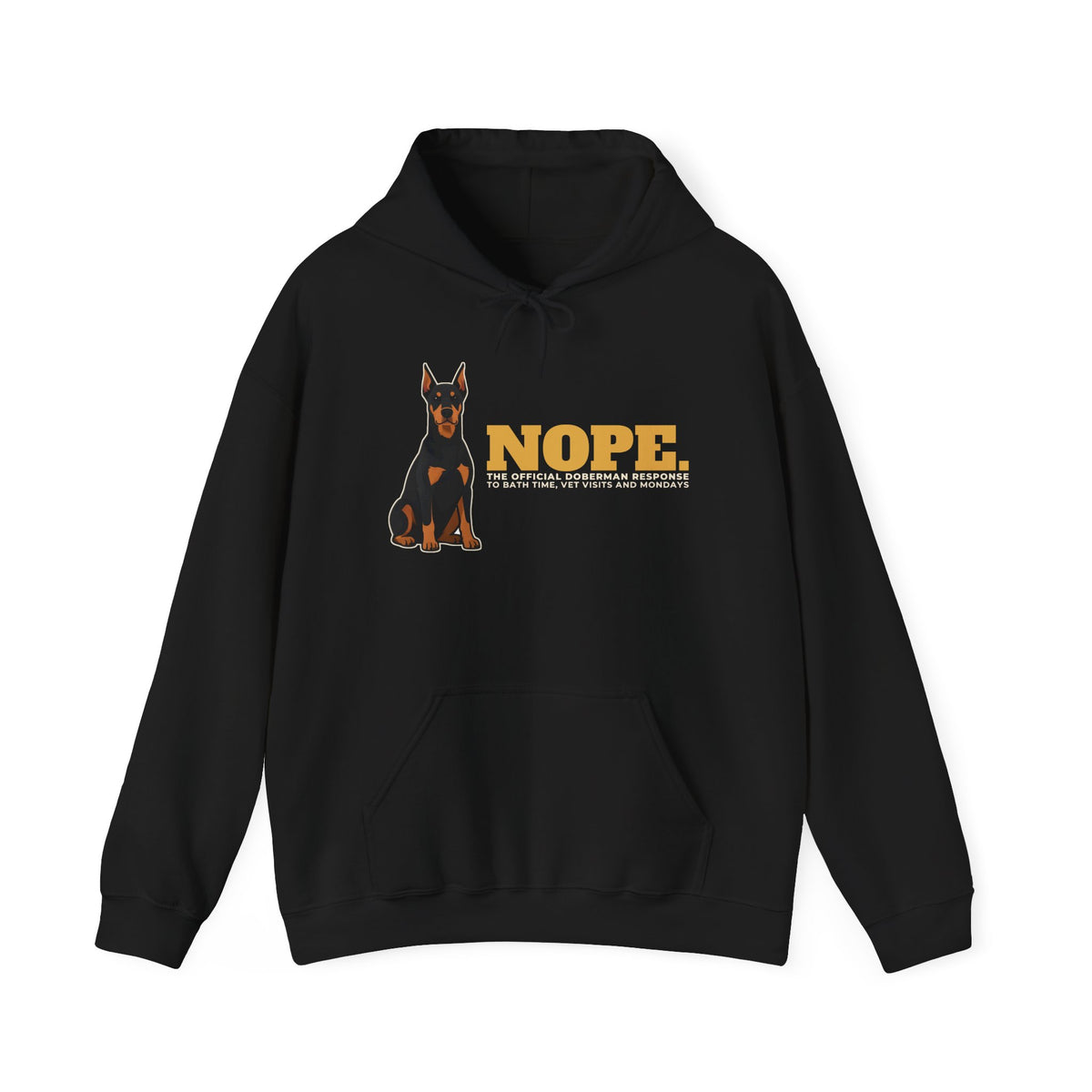Nope. Funny Doberman Hoodie | Doberman Lover Gift