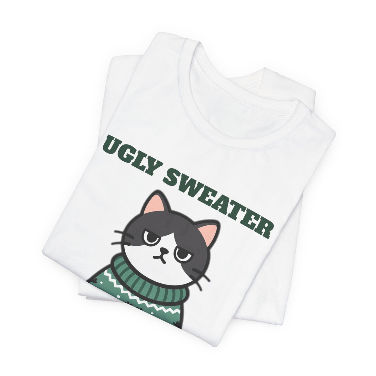 Cat Approved Ugly Christmas Sweater Tee