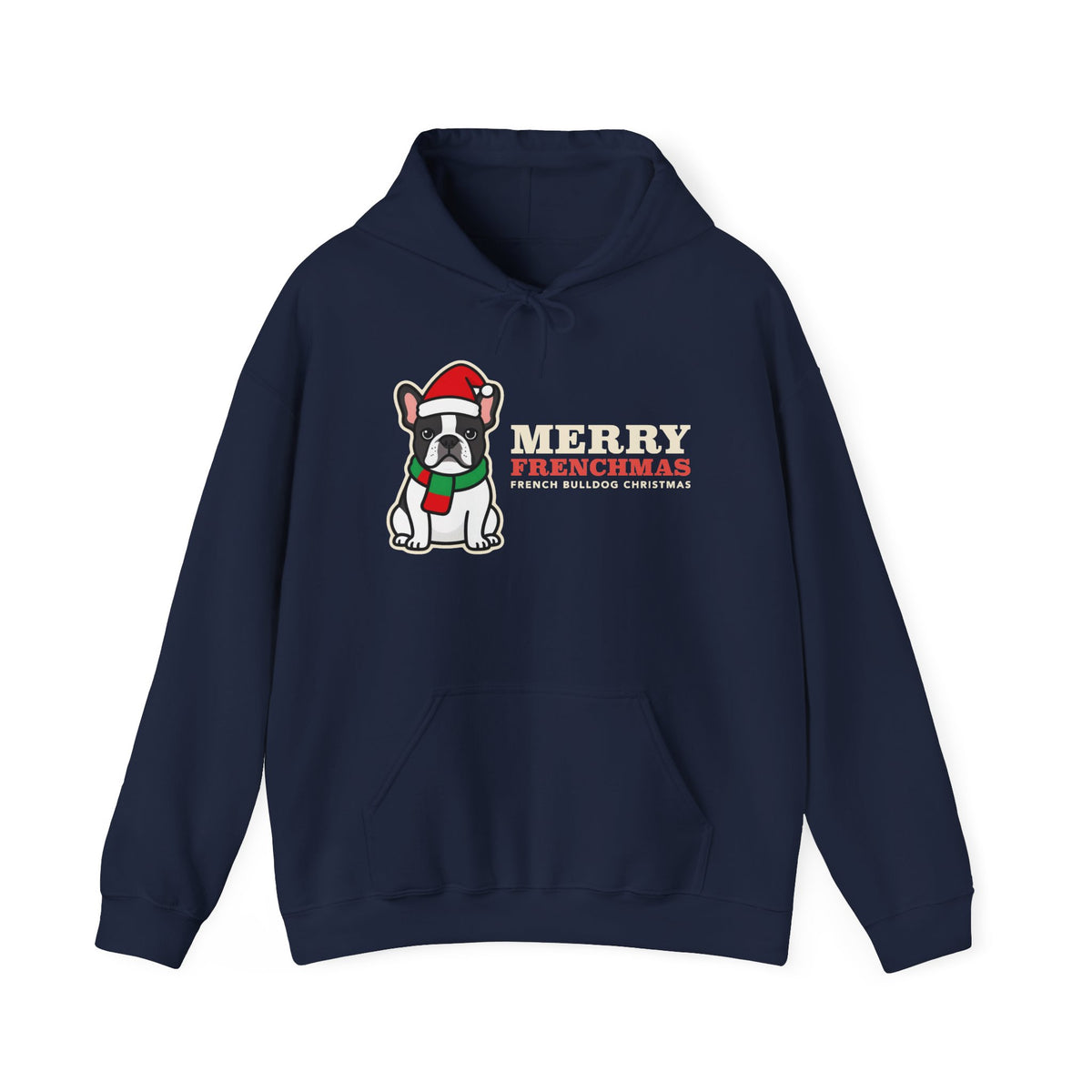 French Bulldog Christmas Hoodie | Merry Frenchmas Frenchie Sweatshirt | Frenchie Mom Dog Christmas Gift