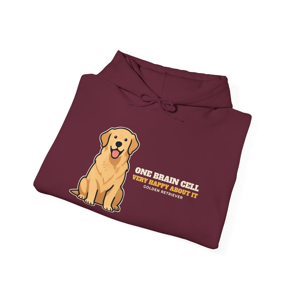 One Brain Cell golden retriever hoodie, funny golden retriever gift