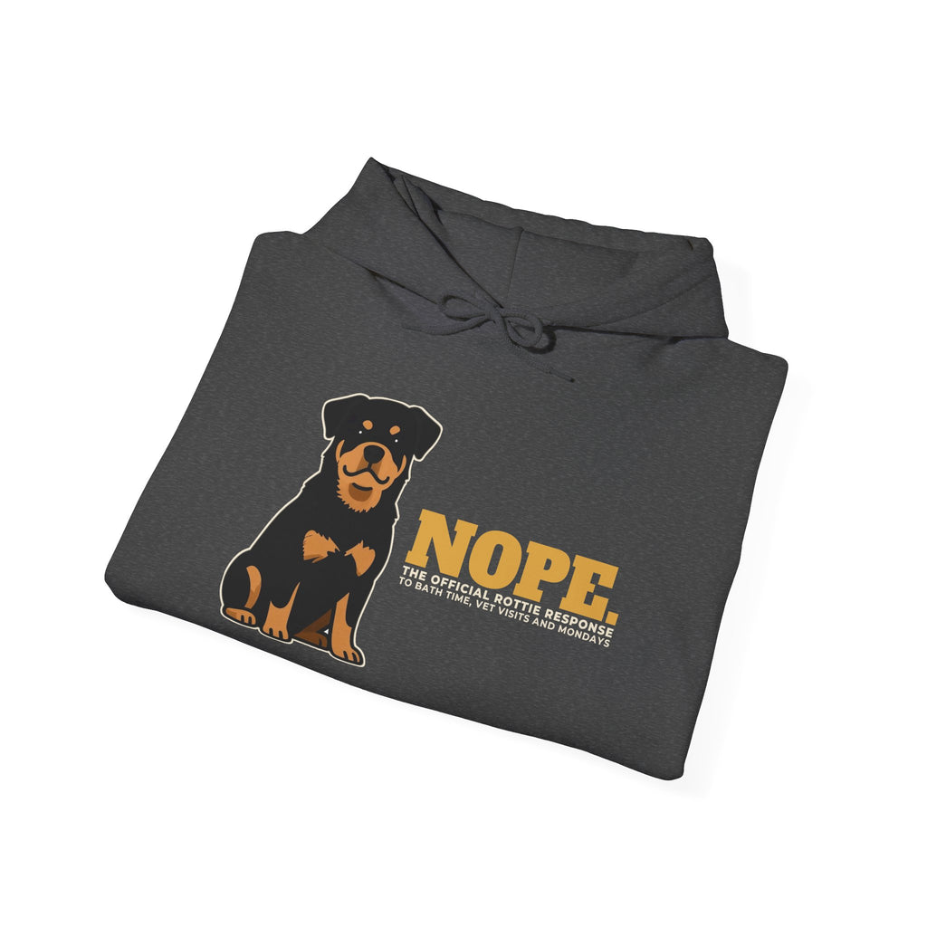 Nope. Funny Rottweiler Hoodie | Rottweiler Lover Gift