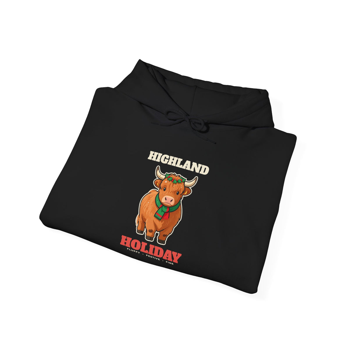 Highland Holiday Cow Christmas Hoodie