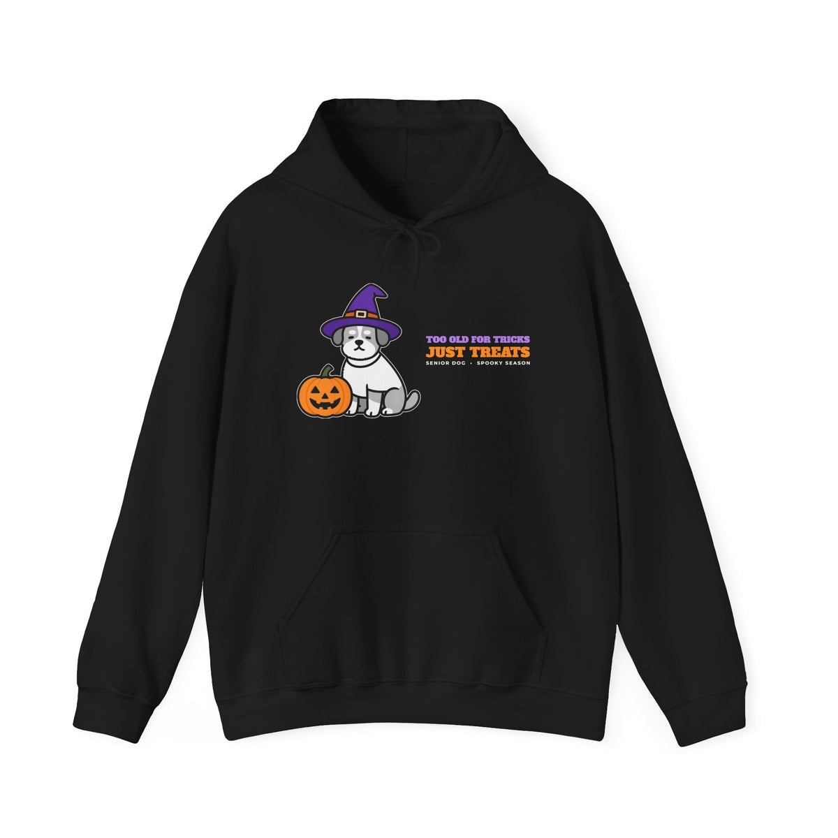Halloween Dog Hoodie - Too Old for Tricks, Just Treats | Senior Dog Gift