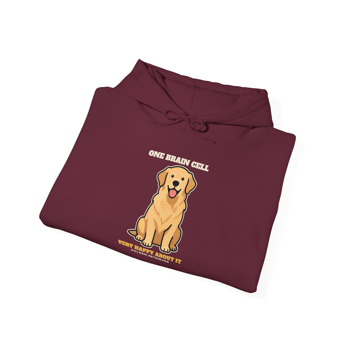 One Brain Cell, Very Happy About It Golden Retriever Hoodie | Golden Retriever Gift