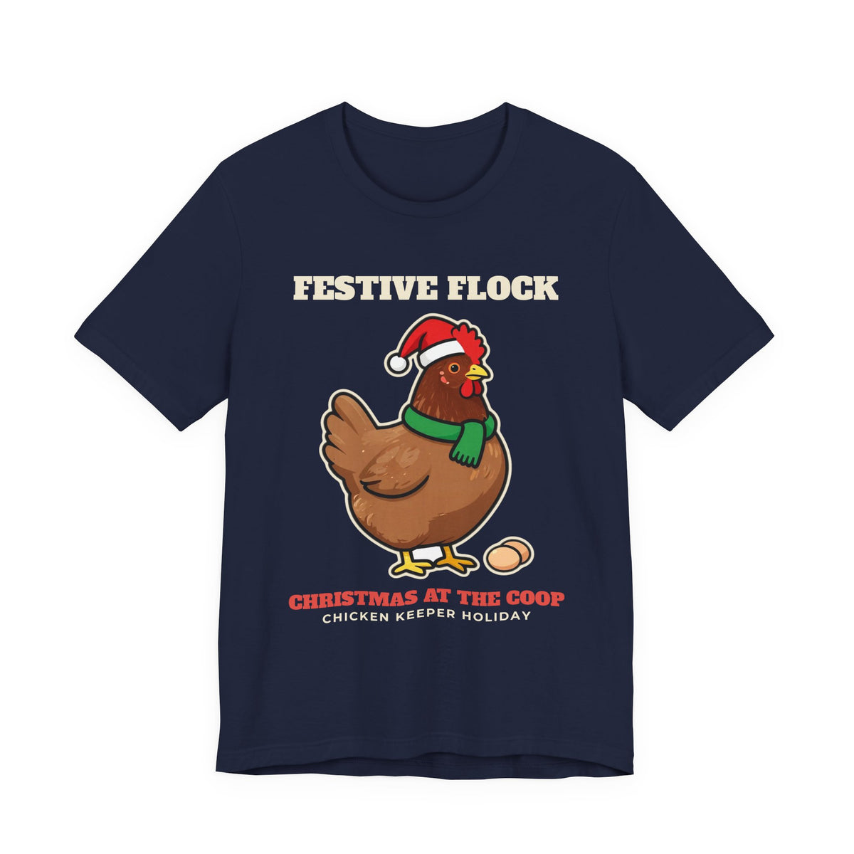 Festive Flock Chicken Christmas Tee