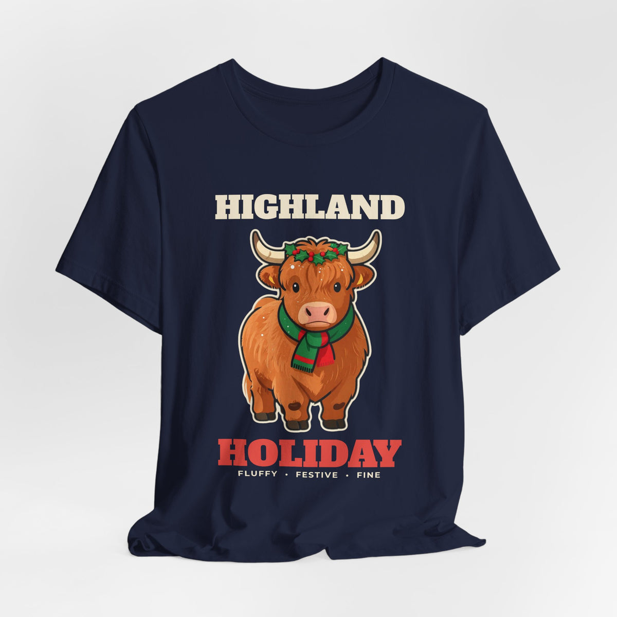Highland Holiday Cow Christmas Tee