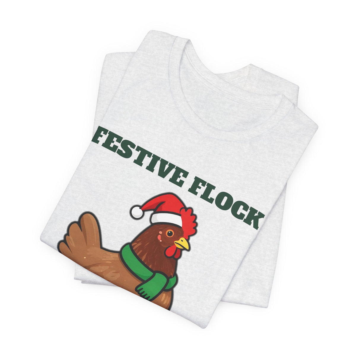 Festive Flock Chicken Christmas Tee