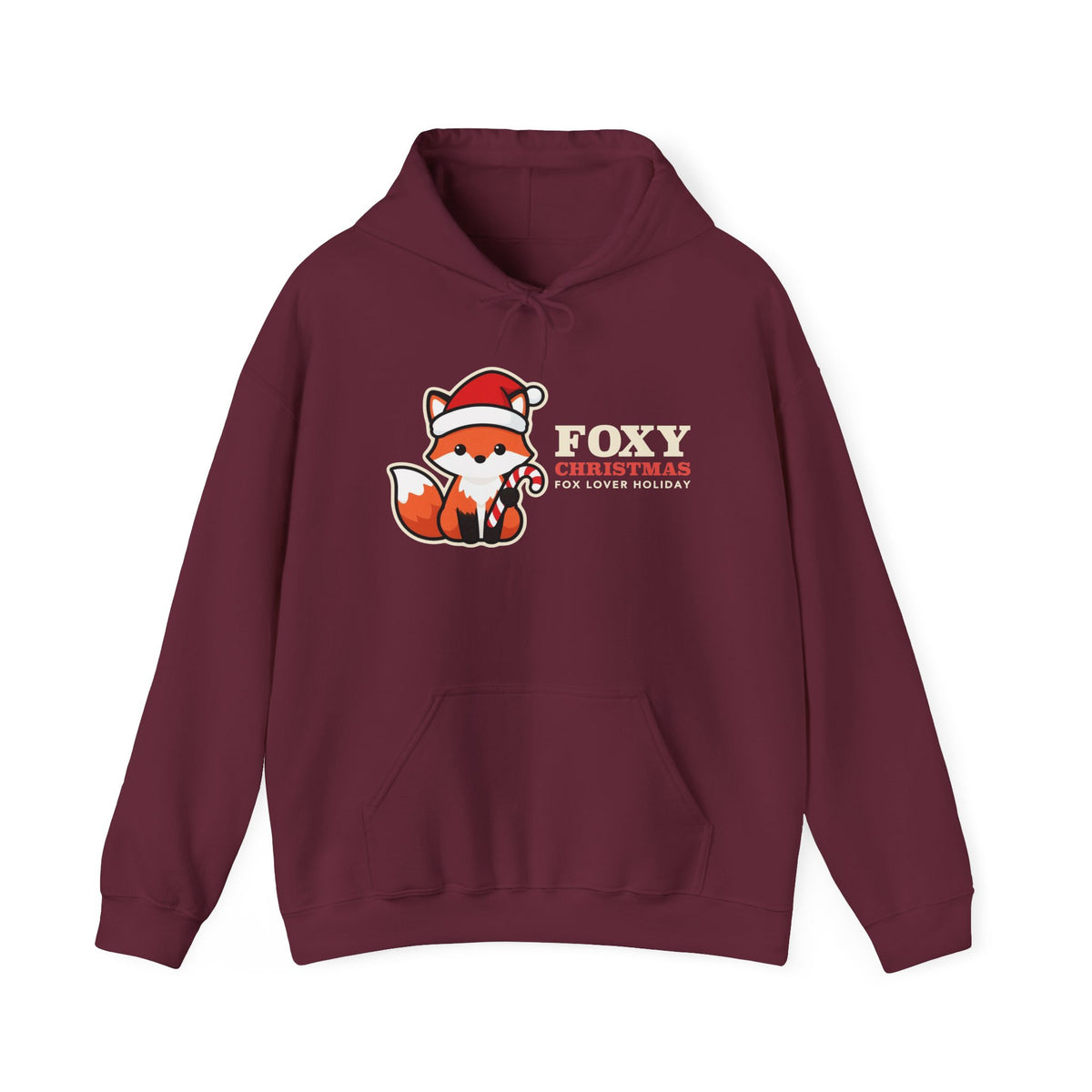 Fox Christmas Hoodie | Cute Fox Santa Hat Christmas Sweatshirt | Fox Lover Christmas Gift