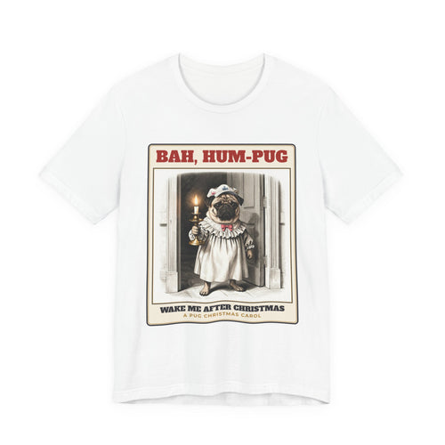 Bah Hum-Pug Christmas pug tee - product photo 1, pug gift by Passtime Goods