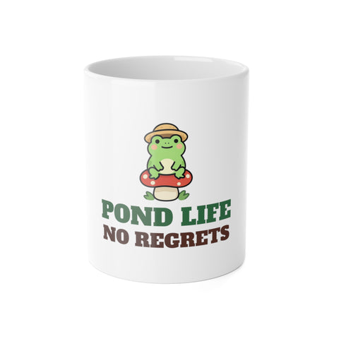 Cottagecore Frog Mug - Pond Life, No Regrets Coffee Cup | Frog Lover Gift