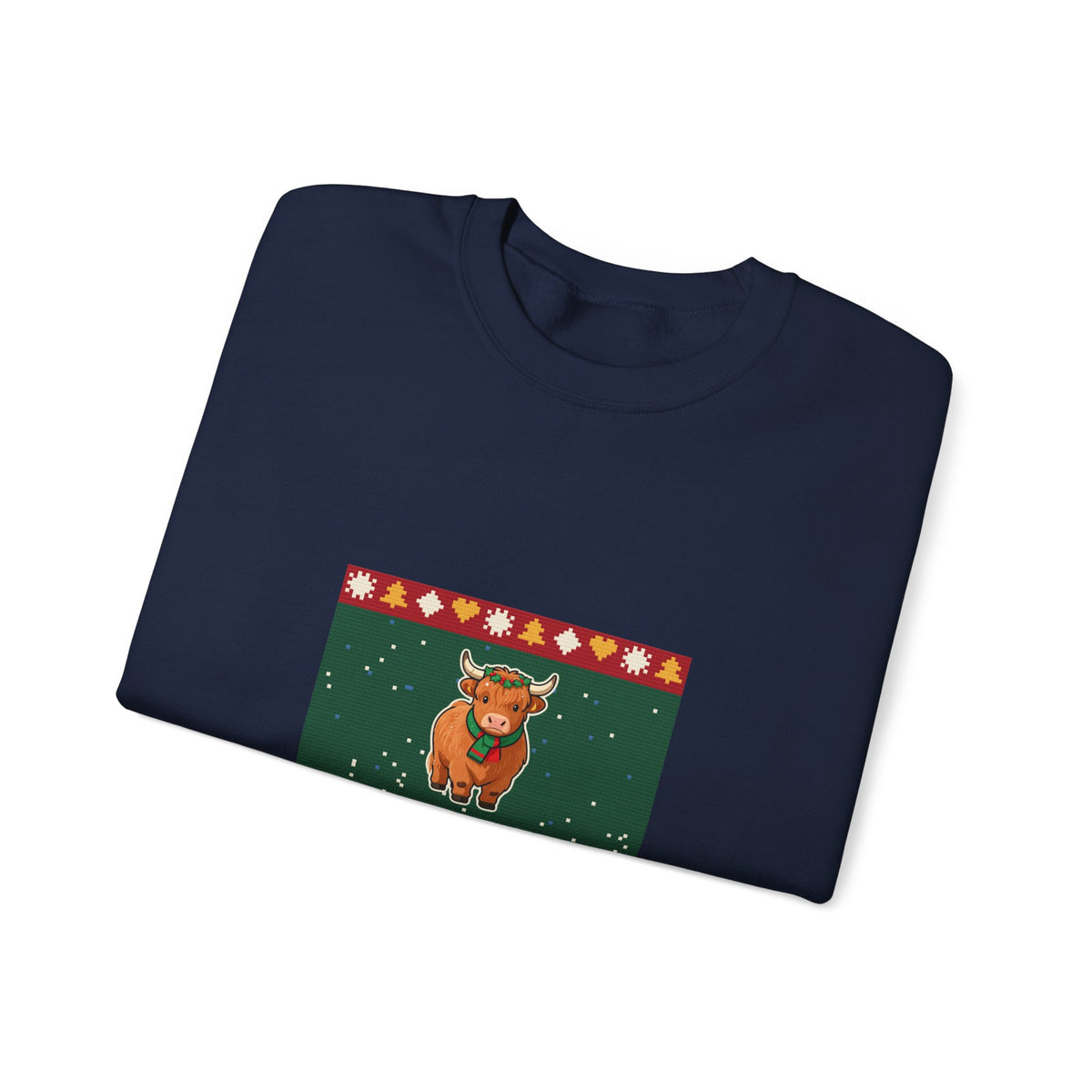 Moo-ry Christmas Ugly Sweater Crewneck Sweatshirt