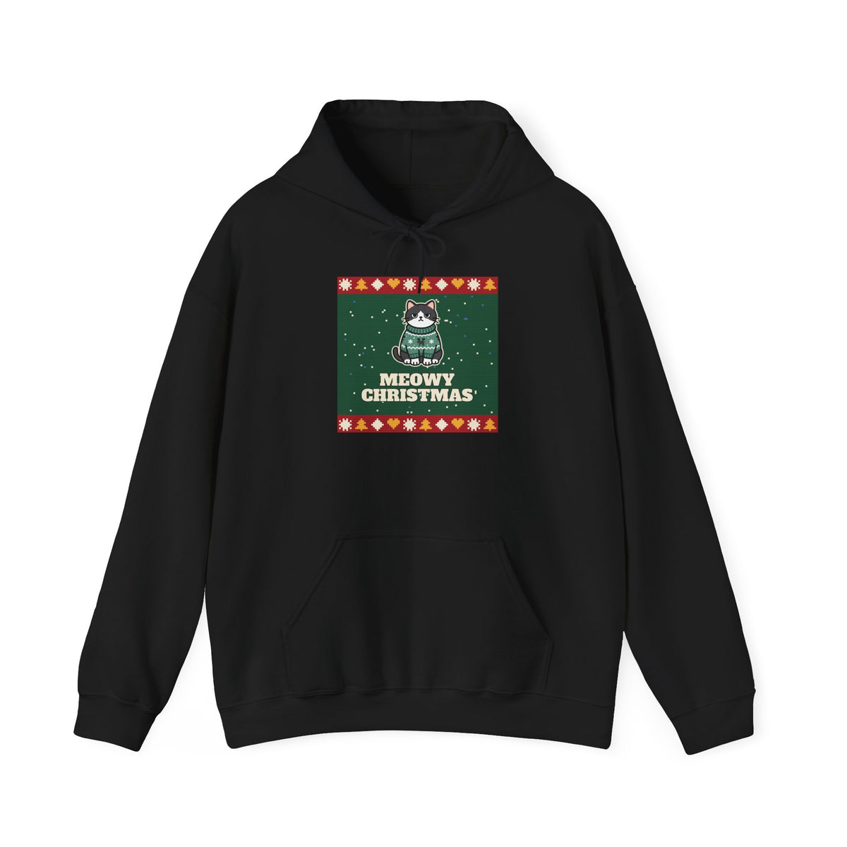Meowy Christmas Ugly Sweater Hoodie