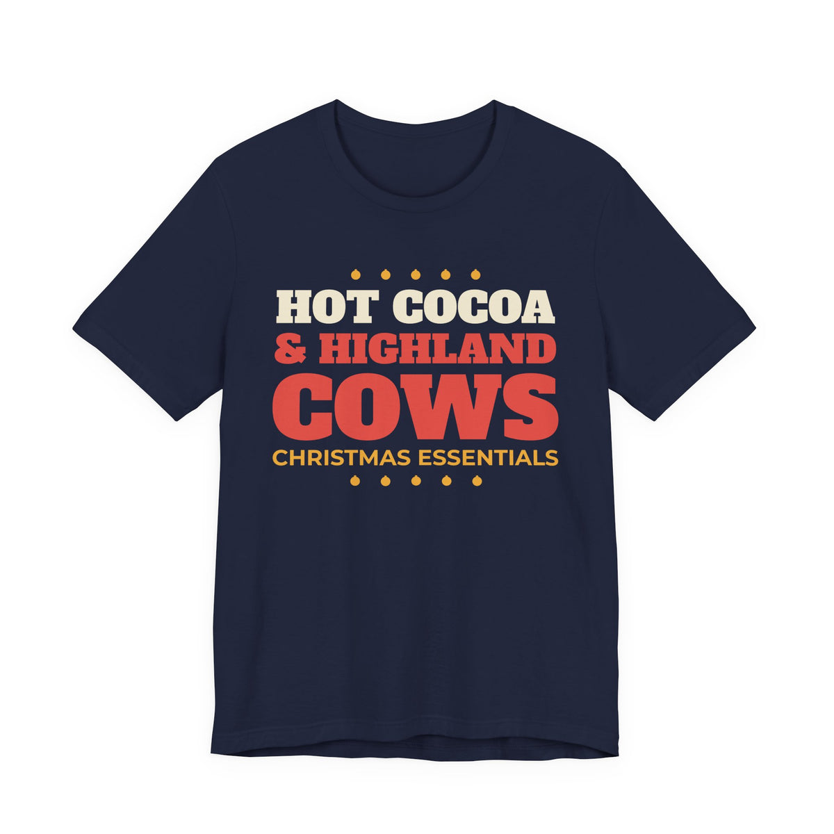 Hot Cocoa and Highland Cows Christmas Tee