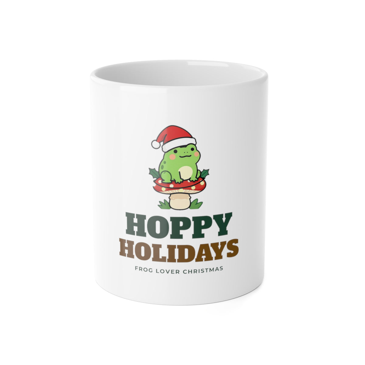 Hoppy Holidays Frog Christmas Mug