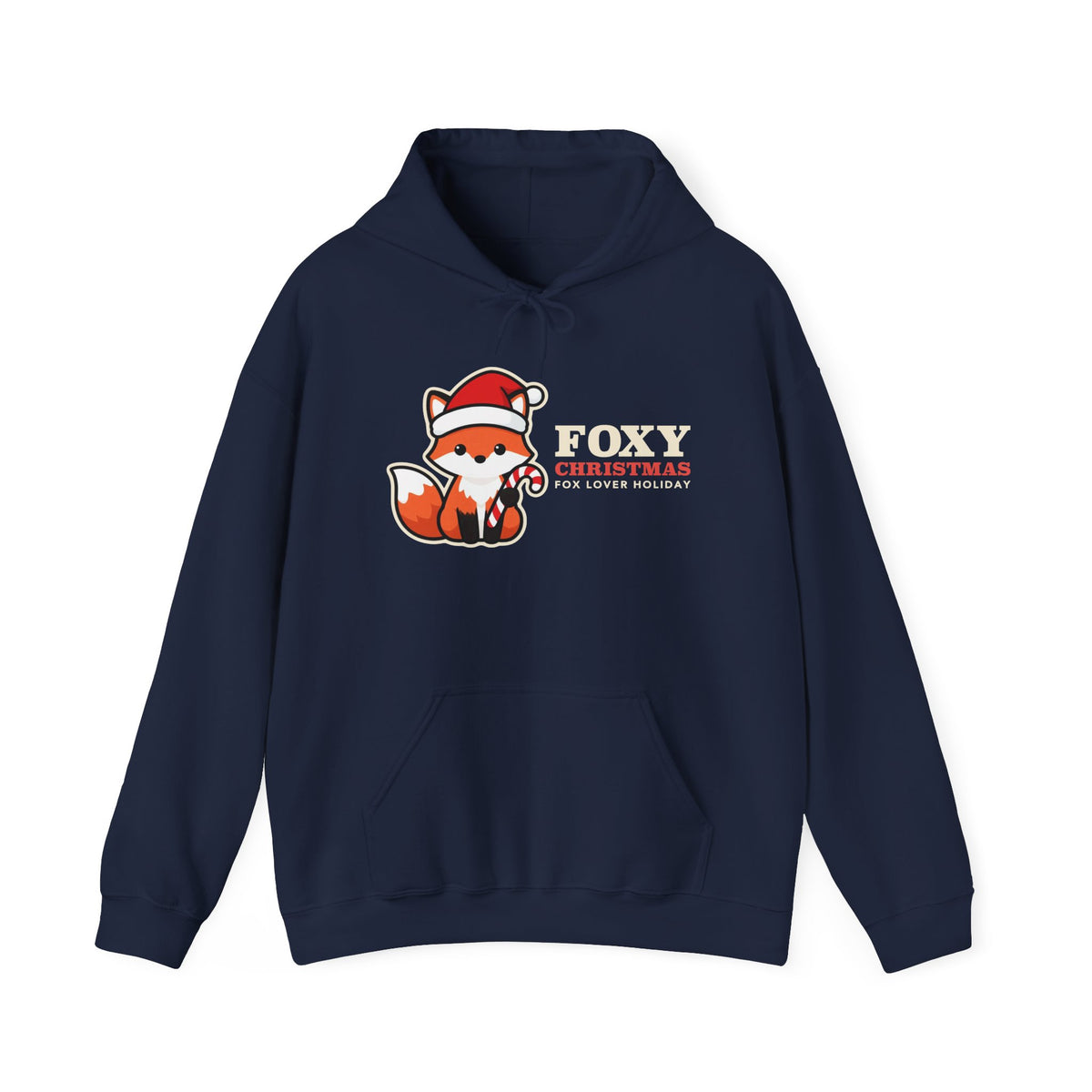Fox Christmas Hoodie | Cute Fox Santa Hat Christmas Sweatshirt | Fox Lover Christmas Gift