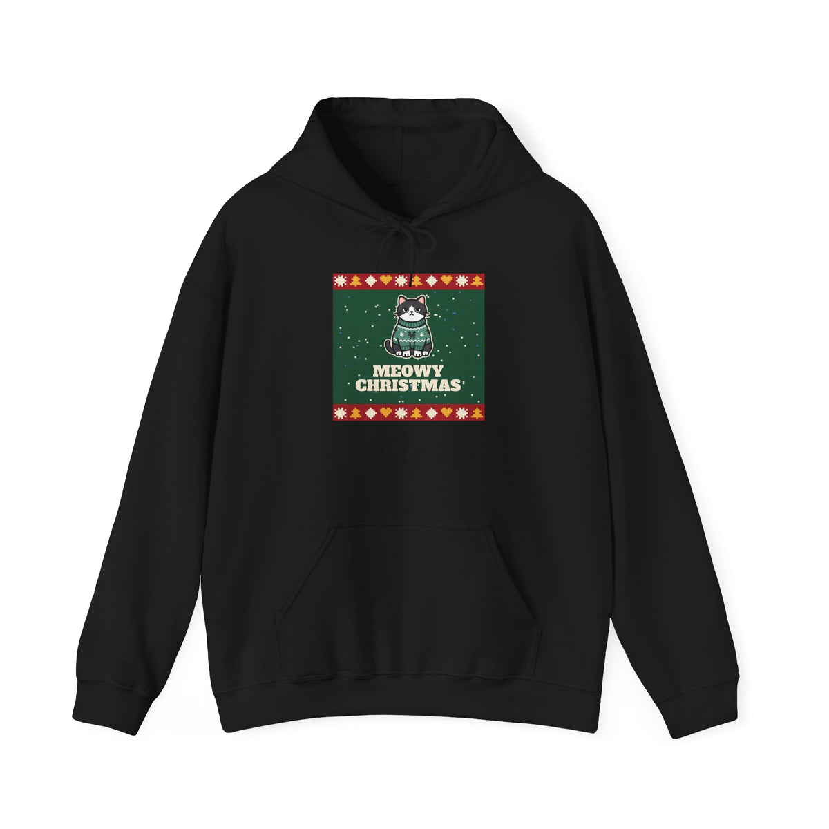 Meowy Christmas Ugly Sweater Hoodie